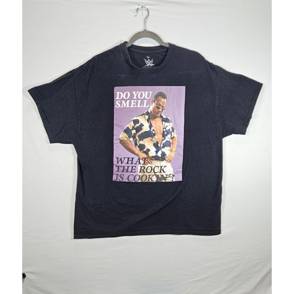 WWE Other - WWE The Rock Do You Smell What The Rock Is Cookin T‎ Shirt L Black
